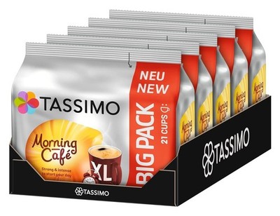 Tassimo Morning Café Capsules, 105 Coffee Capsules, Pack of 5, 5 x 21 Drinks