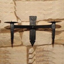 Rustic Iron candle holder old vintage style MALBORK Church/Castle candle holder