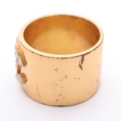 CHANEL CC Logo Ring Gold Plated Gold Used Size 6.5 COCO Mark | eBay