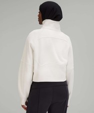 Lululemon Scuba Oversized Funnel Neck Half Zip Pullover Bone Womens Size XS/S