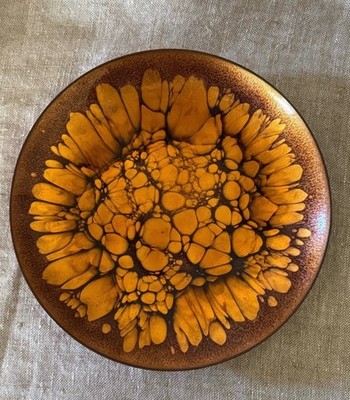 MCM Enamel On Copper Win Ng For George Jensen San Francisco Dish