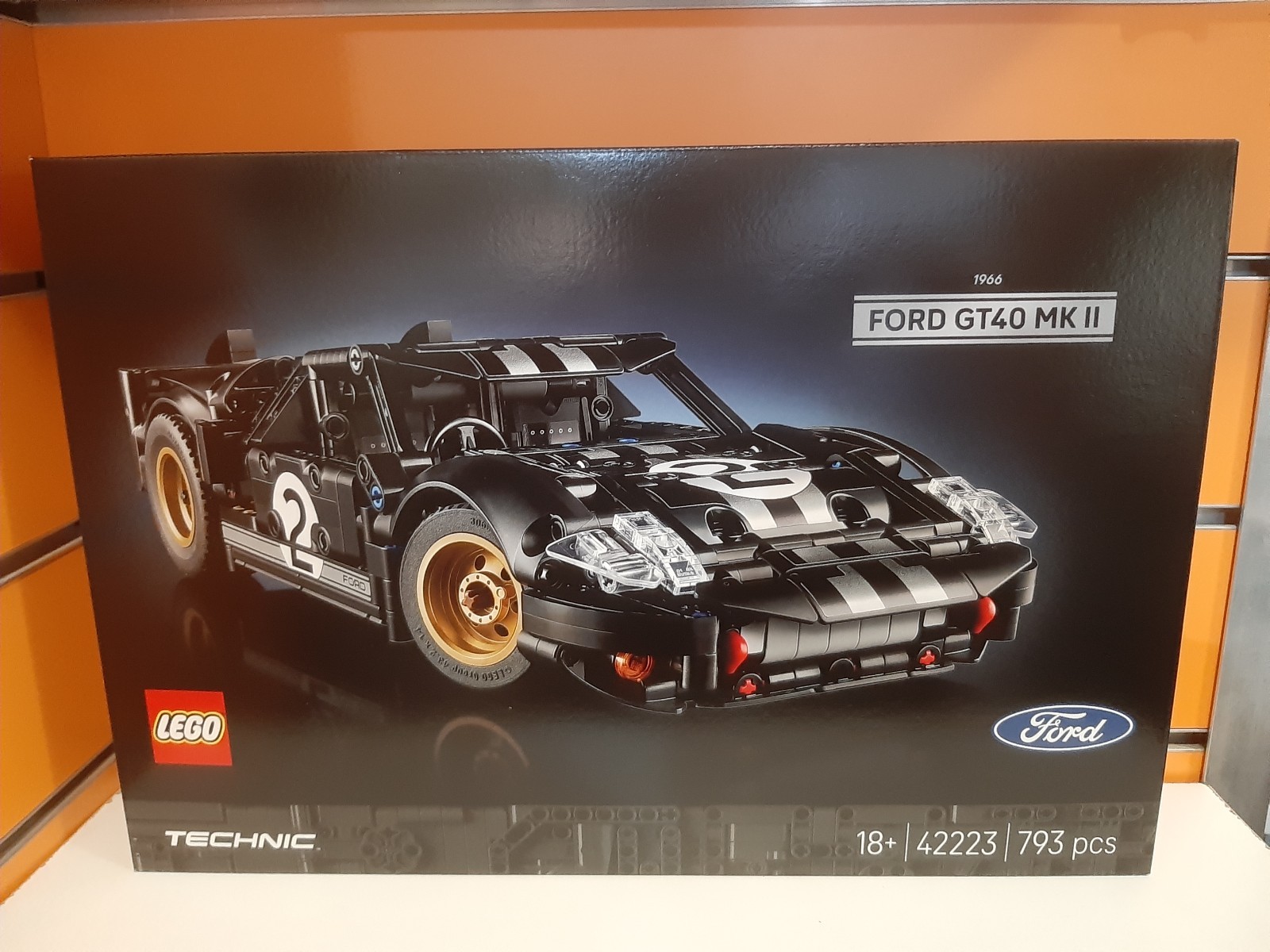 Lego Technic Nero/Argento 42223 Lego® Technic 1966 Ford Gt40 Mkii Macchina Da Corsa (42223) - Immagine 3
