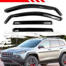 In-Channel For Jeep Cherokee 2014-2023 22 Rain Guard Vent Deflector Window Visor