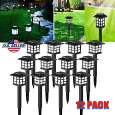 12pcs Solar Garden Lights Outdoor Landscape LED Light Pathway Yard Waterproof US