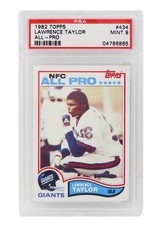 Lawrence Taylor (New York Giants) 1982 Topps #434 RC Rookie Card -PSA 9 MINT (B)