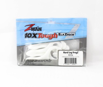 Zman Soft Köder Hard Leg Frogz 4 Zoll 3/Pack White (4950)