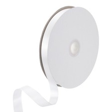 Satin Ribbon 5/8 Inch x 100 Yards White Polyester