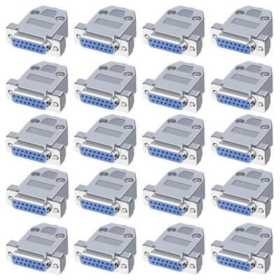 DB15 Solder Connector 2 Row 15 Pin RS232 D-SUB Breakout Board Terminal Adapte...
