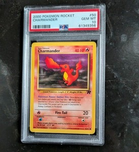 PSA 10 GEM 💎 MINT 2000 TEAM ROCKET POKÉMON CHARMANDER 50/82 #50 GRADED WOTC TCG