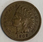 1909 Indian Head Cent Penny 117-Year-Old Penny A219 FULL LIBERTY