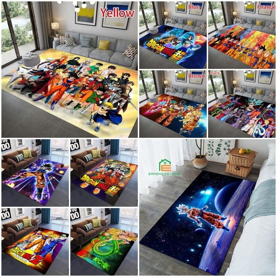 Alfombra de piso de anime Dragon Ball Goku decoración de dormitorio alfombra felpudo antideslizante alfombra regalo
