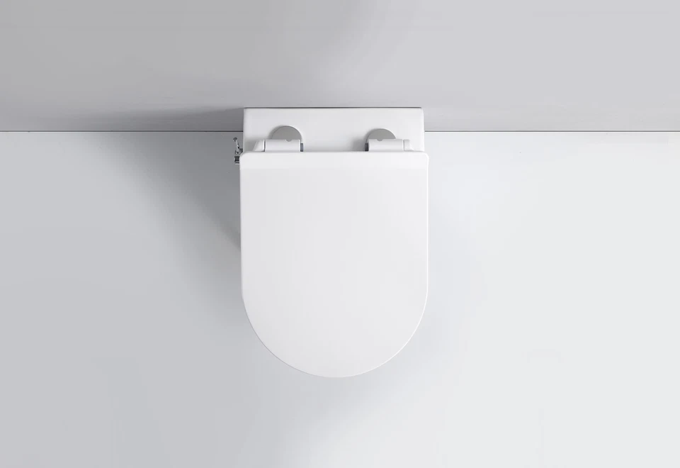 TAHARET Spülrandlos Wand Hänge Dusch WC Toilette + Armatur und Soft-Close Sitz - Bild 4 von 4