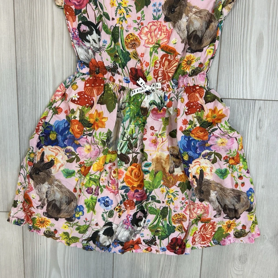 Vestido Nathalie Lete x H&M Niñas 6-7 Años Estampado Animal Conejos Gatos Colorido Foto 3 de 4