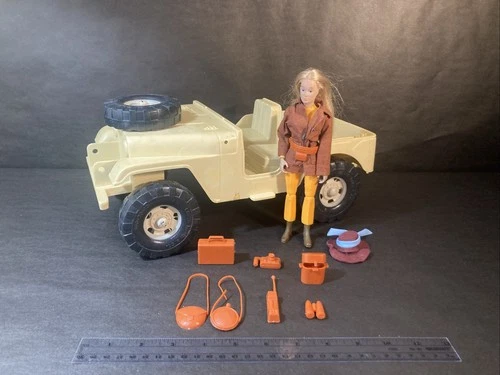Vintage Marx Safari Adventure Kim Hunter Figure w/ Jeep