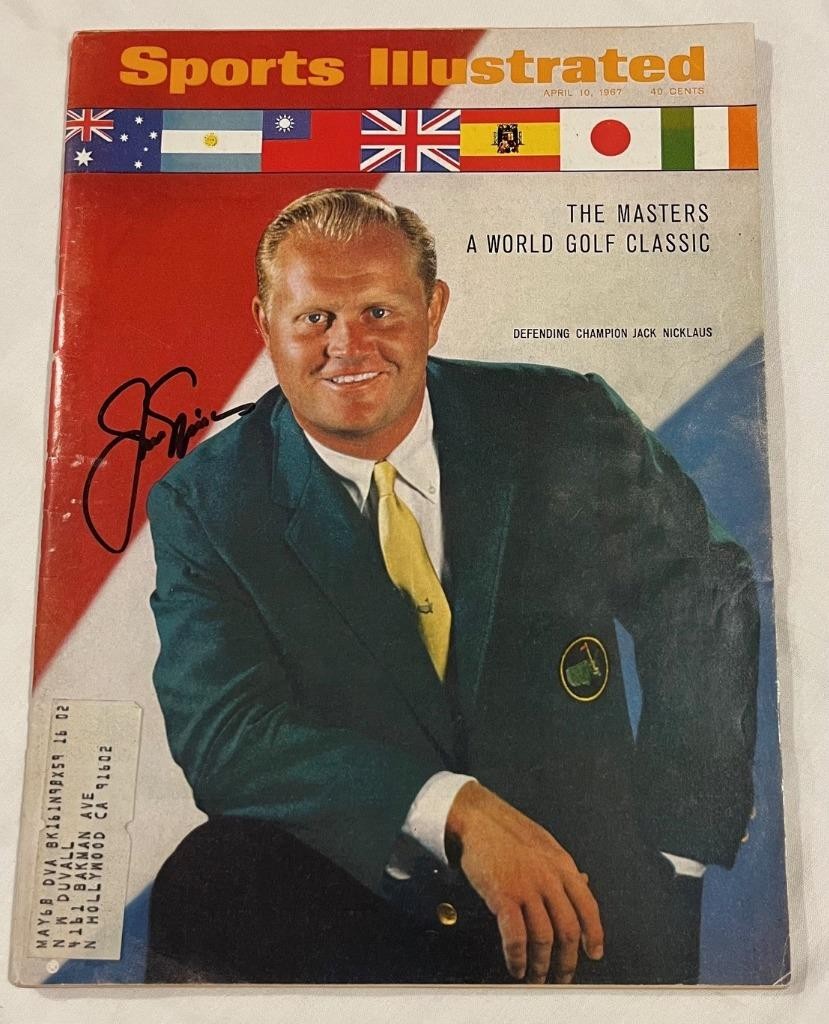 Jack Nicklaus Autographed Signed - / 1967 Sports Illustrated - 6x Masters - PSA 