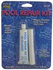 Jed Pool Tools Inc. 35-242 Pool Repair Kit Adhesive 1 oz. & Vinyl Patch