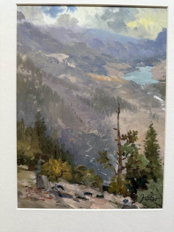 Thomas Kinkade Rare Painting With Frame High Country Vista 1999
