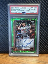 2025 Topps Chrome - Coby Mayo #RA-CMA Green  /99 (AU, RC) PSA AUTO Cert