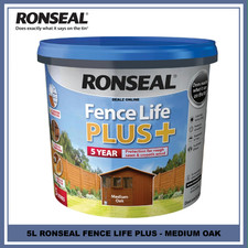 Ronseal Fence Life Plus Garden Shed  Fence Paint 5L UV Protection  All Colours