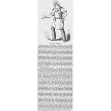 THEATRE William Farren Victorian Actor - Antique Print 1842