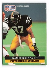 1991 Pro Set #634 Carnell Lake Pittsburgh Steelers