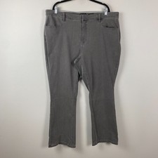 Susan Graver Stretch Denim Regular Classic Boot Cut Jean Size 22W Gray