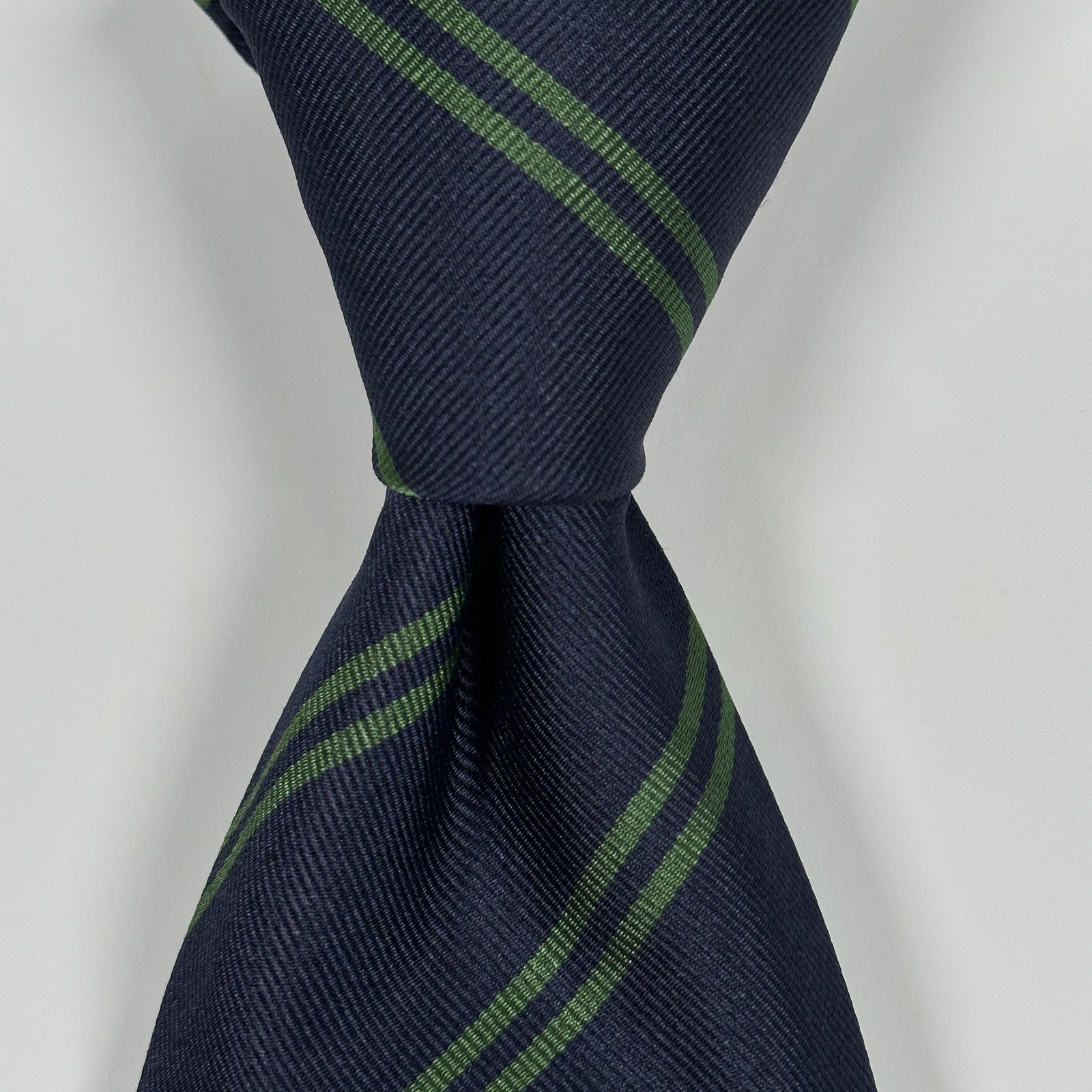 E Marinella Napoli Silk Tie Mens Blue Green Stripe Masonic 150 Unita D Italia