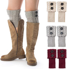 Women Boot Knit Cuffs,Short Crochet Leg Warmers, Variety of Styles Winter Warm C