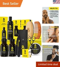 Men's Grooming & Care Kit - Cedar & Sandalwood Oil with  Accessories