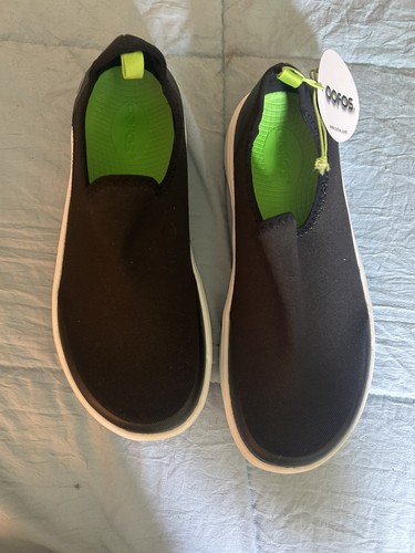 New Womens Oofos Oomg Eezee Black Athletic Low Recovery Pull On Shoes Sz 7