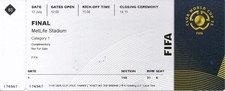 GENUINE TICKET FIFA CLUB WORLD CUP USA 2025 FINAL Chelsea v Paris Saint Germain