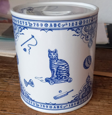 Spode Childhood Sammler-Spardose Keramik/Porzellan blau/weiß England