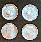 1964 Kennedy Half Dollars Silver Coin Lot (4)