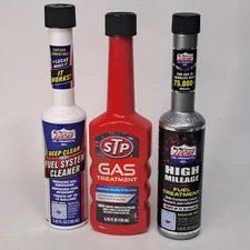 Fuel System Cleaner Gas Treatment Lot 3 Lucas STP High Mileage Sealed Automotive