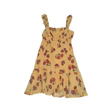 Urban Outfitters Festival Ruffle Floral Yellow Mini Dress Womens Small Sundress