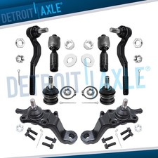 Front Upper Lower Ball Joints Inner Outer Tie Rods for 1998 - 2004 Toyota Tacoma