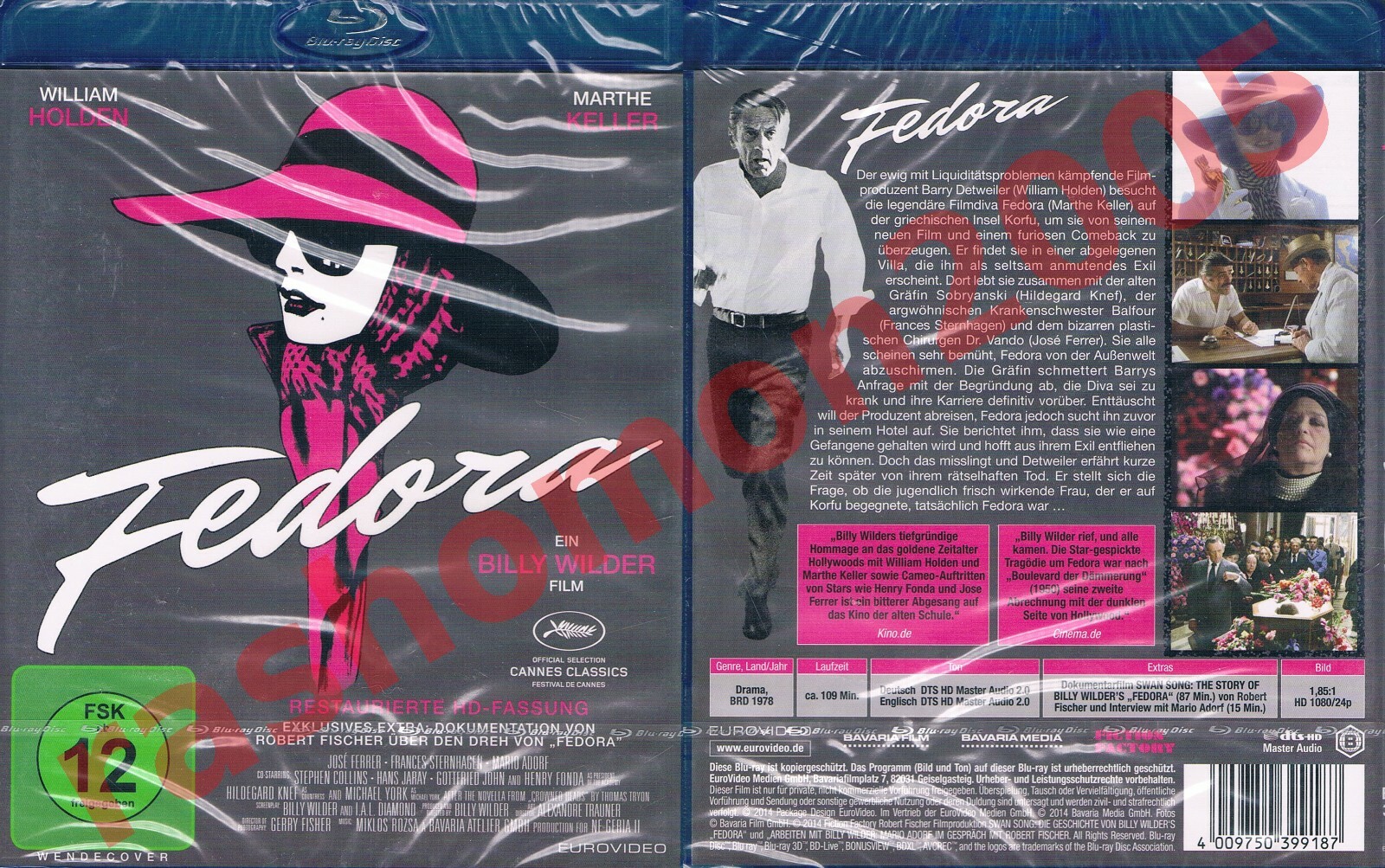 Blu-ray FEDORA (1978) William Holden Marthe Keller Billy Wilder Region B/2 NEW