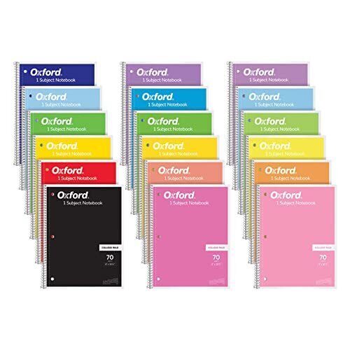 Spiral Notebook 18 Pack, 1 Subject, College Ruled Paper, 8 x 10-1/2 Inches, - Foto 2 di 8