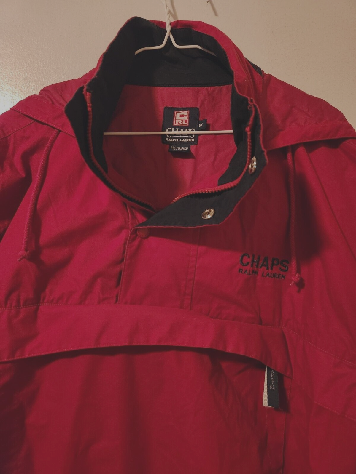 Chaps Ralph Lauren VTG Men M Windbreaker Jacket Pullover Golf Active Outdoor Y2K