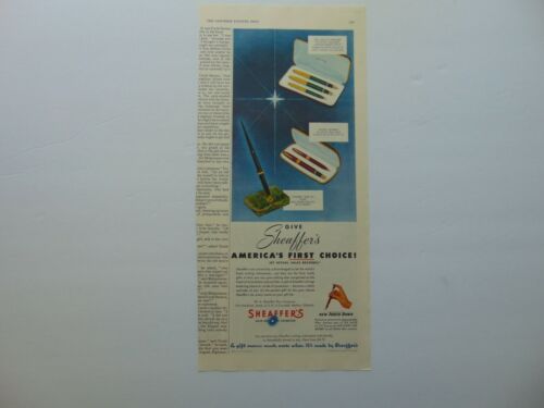 1949 SHEAFFER'S Ink Pens For Gifts art print ad