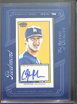 2009 Topps 206 Mini Framed Autograph #FMA-22 Clayton Kershaw | eBay