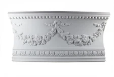 Ornate Cornice White Urethane  75 3/4" L  Floral Bunting  | Renovator's Supply