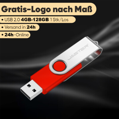 Kostenloses Logo USB-Stick USB2.0 16G 32G 64GB 128GB 256GB Speicherstick drehbar