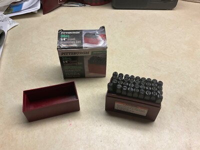 1/4'' Steel Stamping Stamp Punch Set 36pc