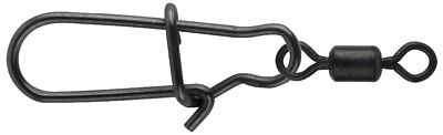 Spro Matte Black Snap Rolling Swivel |Karabiner Wirbel matt schwarz Einhänger