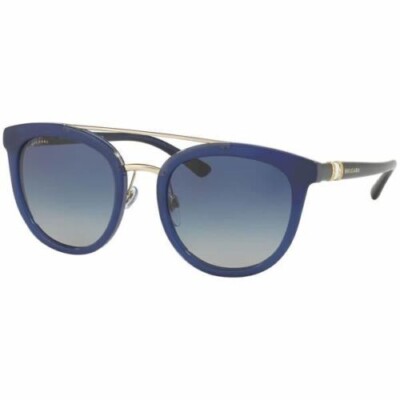 Bvlgari BV 8184-B 5145/4L Blue Gold / Blue Gradient Round Sunglasess