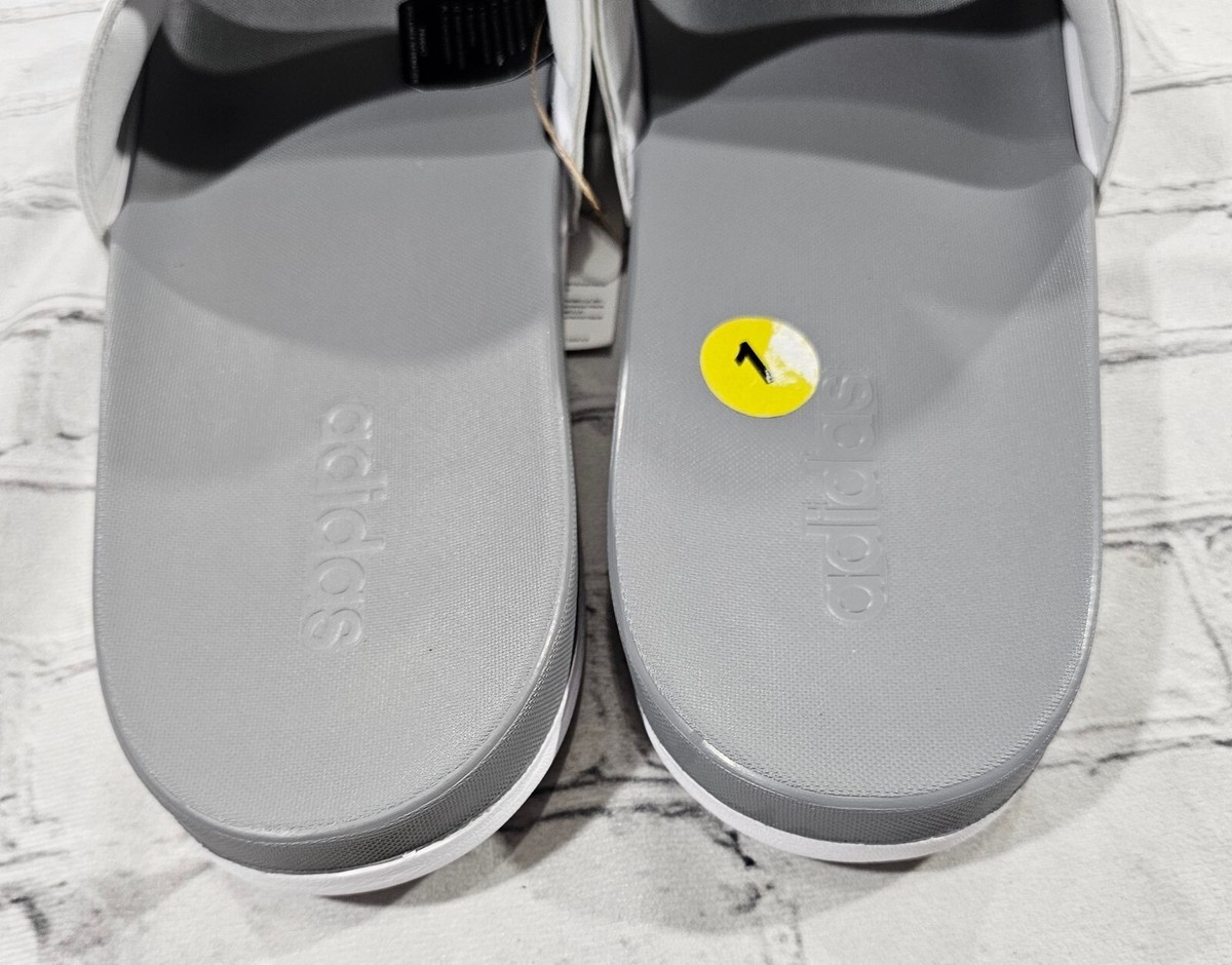 Adidas ADILETTE COMFORT Slide Sandal Shoe White Grey Black 