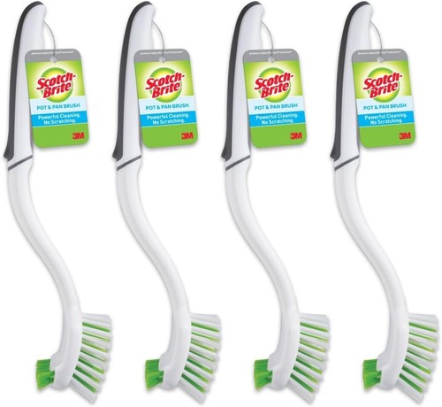 Pot Pan & Dish Brush, 4 Cleaning Brushes for Kitchen and Bathroom,