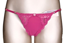 Victoria's Secret Dream Angels NWT Large Pink V String Thong Panty Adjustable