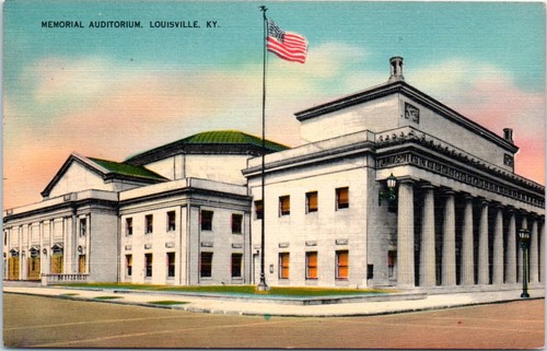 Lot of 3 Louisville Kentucky Postcards Union Station Auditorium Public Library - Picture 3 of 6